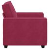 vidaXL Poltrona 60 cm veludo vermelho-tinto