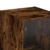 vidaXL Aparador alto c/ portas de vidro 35x37x142 cm carvalho fumado