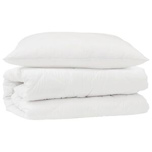 vidaXL Conjunto de Edredom com travesseiro 2 pcs Branco Microfibra