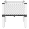 vidaXL Vaso/floreira de jardim c/ pernas 40x40x42 cm PP branco