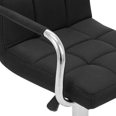 vidaXL Cadeira de bar tecido preto
