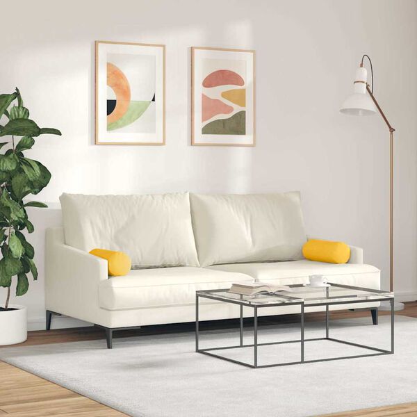 vidaXL Almofadas de Apoio 2 pcs Amarelo Claro &Oslash; 15 x 40 cm