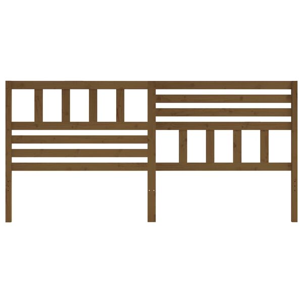 vidaXL Cabeceira de cama 186x4x100 cm pinho maci&ccedil;o castanho mel