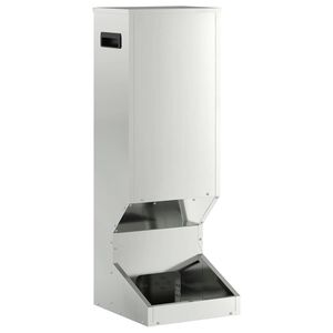 vidaXL Comedouro para Cervos Prateado 28 x 30 x 80 cm A&ccedil;o Galvanizado