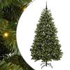 vidaXL &Aacute;rvore de Natal Artificial 210 cm 300 LED Branco quente Verde