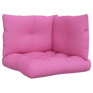vidaXL Almofad&otilde;es p/ m&oacute;veis de paletes 3 pcs tecido oxford rosa
