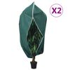 vidaXL Coberturas para plantas com fecho 2 pcs 70 g/m&sup2; 3,93x3 m