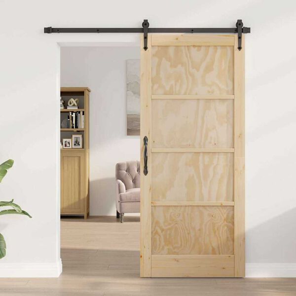 vidaXL Porta Deslizante ORKDAL Castanho 86 x 211 cm
