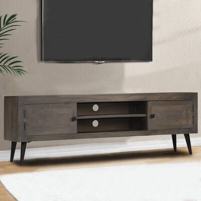 vidaXL Móvel de TV em madeira de mangueira maciça 140x30x45 cm