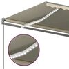 vidaXL Toldo retr&aacute;til manual com LED 6x3,5 m cor creme