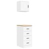 vidaXL Arm&aacute;rios de garagem 2 pcs derivados de madeira branco