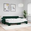 vidaXL Sof&aacute;-cama c/ gavet&atilde;o e colch&otilde;es 80x200cm veludo verde-escuro