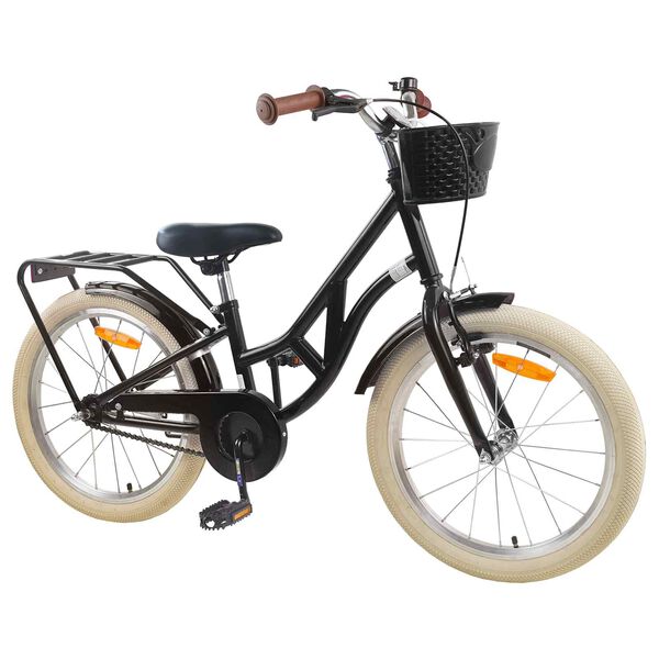 vidaXL Bicicleta Infantil 20 Polegadas para 6-11 Anos Preto