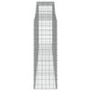 vidaXL Cesto gabião arqueado 400x50x140/160 cm ferro galvanizado