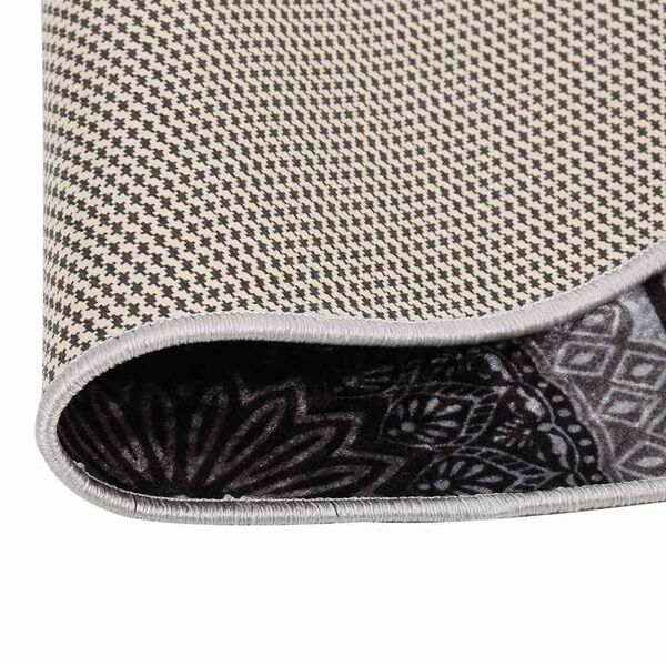 vidaXL Tapete lavável antiderrapante φ120 cm multicor