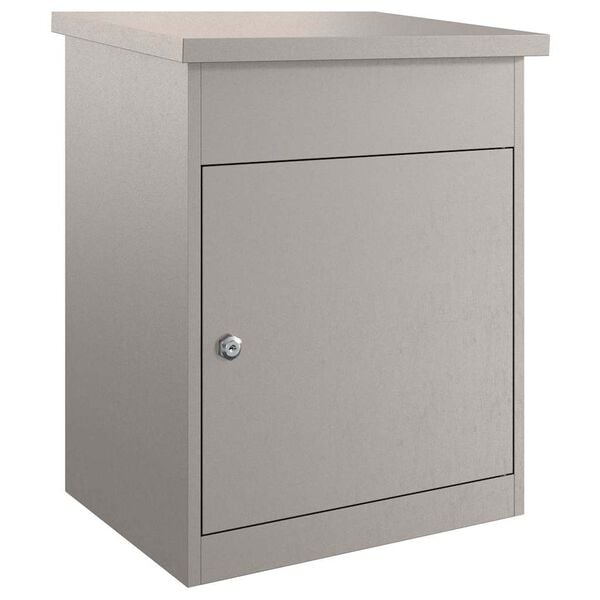 vidaXL Caixa para entrega de pacotes com porta Ferro Enferrujado