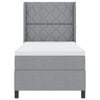 vidaXL Cama Box com colch&atilde;o Cinzento-claro 100 x 200 cm tecido
