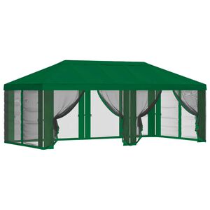 vidaXL Capa de Gazebo com Laterais Verde 600,5 x 300,5 cm Poli&eacute;ster