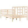vidaXL Estrutura de cama de casal c/ cabeceira madeira maci&ccedil;a