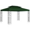 vidaXL Gazebo 3,97 x 2,96 x 2,68 m Verde Poli&eacute;ster e A&ccedil;o