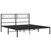 vidaXL Estrutura de cama com cabeceira 120x200 cm metal preto