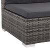 vidaXL 7 pcs conjunto lounge de jardim c/ almofad&otilde;es vime PE cinzento