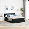 vidaXL Estrutura de cama otomana com colch&atilde;o 140x200 cm veludo preto