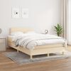 vidaXL Cama boxspring com colch&atilde;o 120x190 cm tecido cor creme