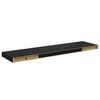vidaXL Prateleiras parede suspensas 2 pcs 90x23,5x3,8cm MDF preto