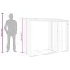 vidaXL Abrigo de lenha p/ jardim 245x98x159cm a&ccedil;o galvanizado castanho
