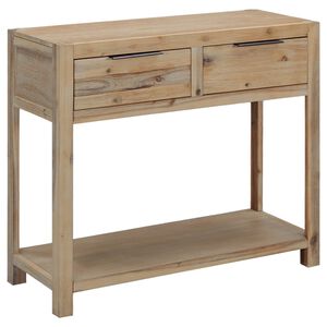 vidaXL Mesa consola 82x33x73 cm madeira de ac&aacute;cia maci&ccedil;a