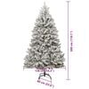 vidaXL &Aacute;rvore de Natal Artificial Verde e Branco 300 cm PVC e Metal