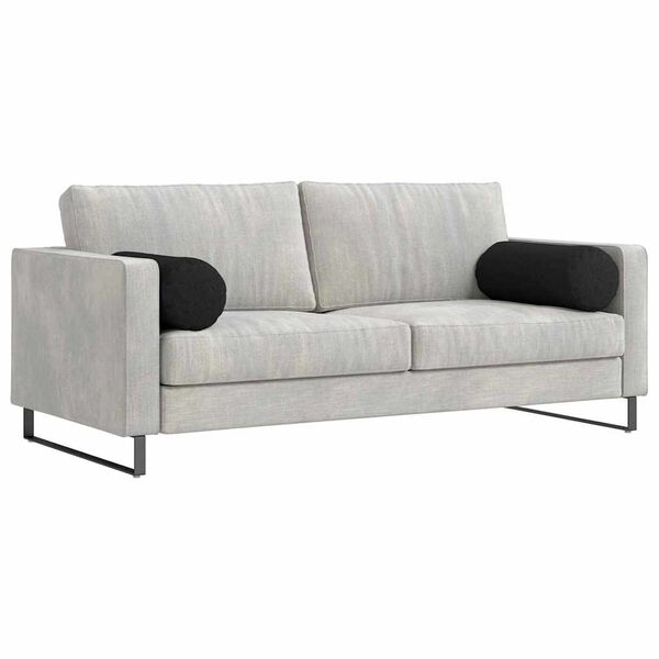 vidaXL Almofadas de Apoio 2 pcs Preto Ø 25 x 70 cm tecido