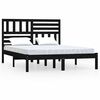 vidaXL Estrutura de cama 120x200 cm madeira de pinho maci&ccedil;a preto