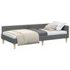 vidaXL Estrutura de Cama de Canto Cinza Escuro 90 x 200 cm tecido