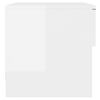 vidaXL Mesas de cabeceira 2 pcs madeira processada branco brilhante