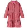 Vestido de manga comprida p/ crian&ccedil;a bombazina rosa-velho 104