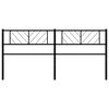 vidaXL Cabeceira de substitui&ccedil;&atilde;o 193 cm metal preto