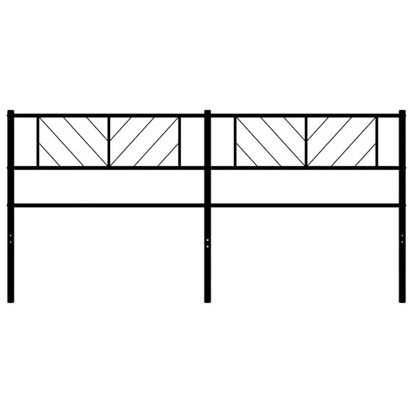 vidaXL Cabeceira de substitui&ccedil;&atilde;o 193 cm metal preto