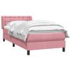 vidaXL Cama com molas/colch&atilde;o rosa 90x210 cm veludo