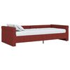 vidaXL Sof&aacute;-cama c/ colch&atilde;o e sa&iacute;da USB 90x200cm tecido vermelho tinto