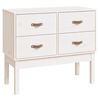 vidaXL Mesa consola 90x40x78 cm madeira de pinho maci&ccedil;a branco