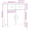 vidaXL Aparador 69,5x34x90 cm derivados de madeira cinzento sonoma