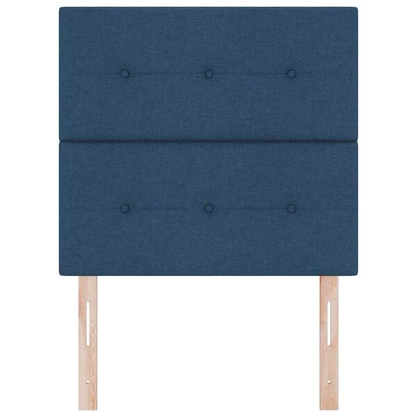 vidaXL Cabeceira com cabeceira Azul 100 cm Couro Sint&eacute;tico