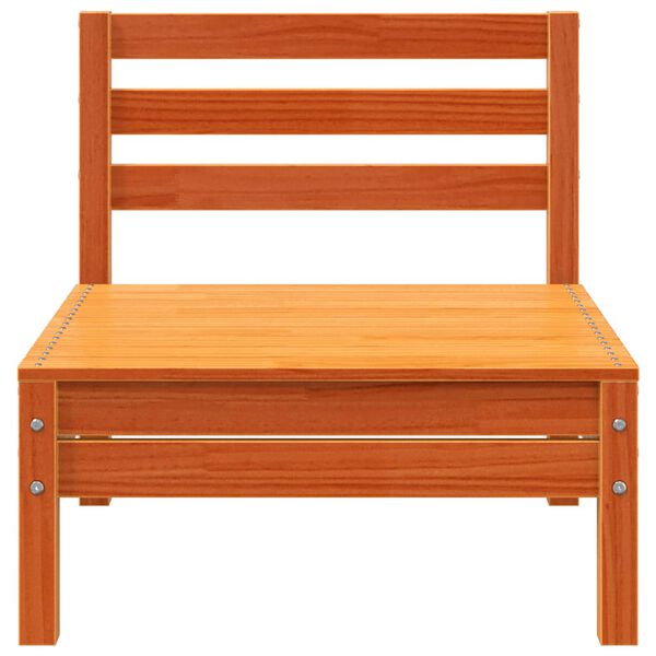 vidaXL Sof&aacute; sem apoios de bra&ccedil;os para jardim pinho maci&ccedil;o castanho-mel