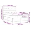 vidaXL Cama Box Spring LED Cinza Escuro 160 x 200 cm Veludo