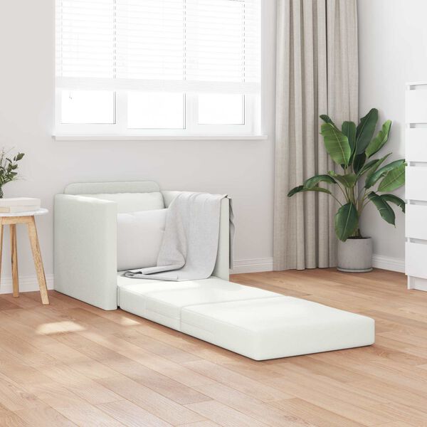 vidaXL Sof&aacute;-Cama 60cm Branco Couro Artificial