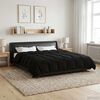 vidaXL Duvet de Ano Inteiro Colchonete Preto 200 x 240 cm Microfibra