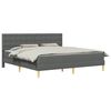 vidaXL Estrutura de cama com colch&atilde;o Cinza Escuro 180 x 200 cm tecido