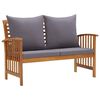 vidaXL 4 pcs conj. lounge jardim c/ almofadões madeira acácia maciça